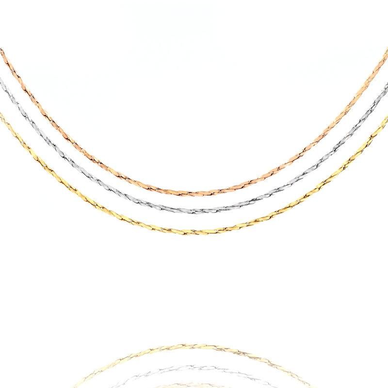 Fashion Accessories 18K Gold Plated Necklace Twist Boston Chain for Beaded Jewelry and Layering Necklace Design