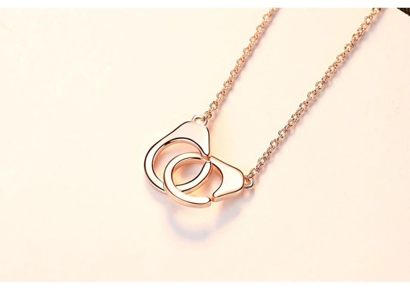 Fashion 925 Silver Jewelry DIY Necklace with Double Ring