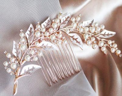 Bridal Wedding Crystal Flowr Hair Comb Headpiece Headband for Brides