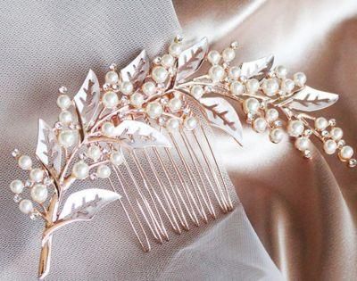 Bridal Wedding Crystal Flowr Hair Comb Headpiece Headband for Brides
