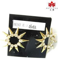 Fashion Jewelry Round Crystal Shaped Alloy Jewelry Earring