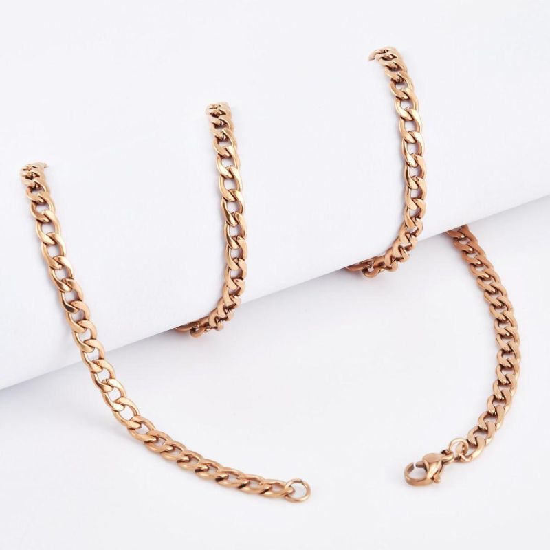 Custom Necklace Jewelry Nk Chain Fashion Design Anklet Bracelet Making Accessories Stainless Steel Hip Hop Men′s Jewelry