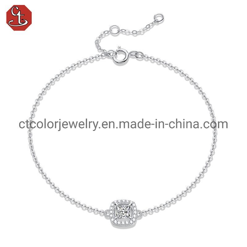 Hot Sale 925 Sterling Silver Bracelet Cubic Zircon Bangle Wholesale Fashion Jewelry for women