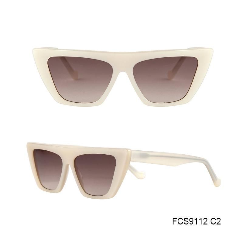 High Quality Retro Hand-Made Eco Friendly Acetate Sunglasses for Lady