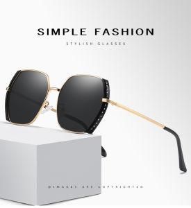 Woman Metal Custom Diamond Fashion Rhinestone Sunglasses