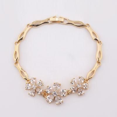 Hot Sale 18K Gold Color Imitation Jewelry Bracelet for Ladies