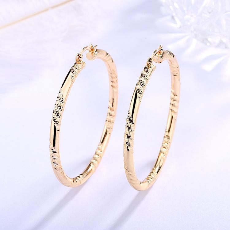 Hengdian Fashion Jewelry 2020 Fashion Design Twisted Large 18K Gold Plated Hoop Earrings