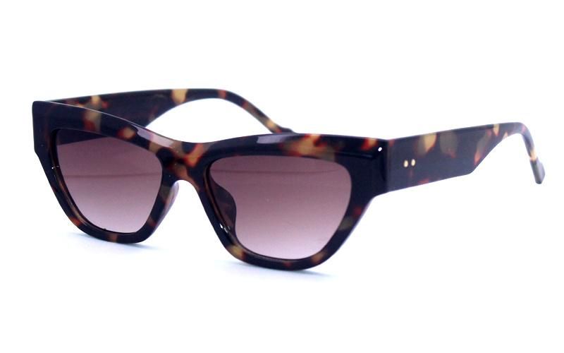 Women Translucent Retro Trapezoid Cat Eye Polarized Fashion Sunglasses