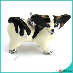 Popular 3D Enamel Dog Charm Necklace Pendant