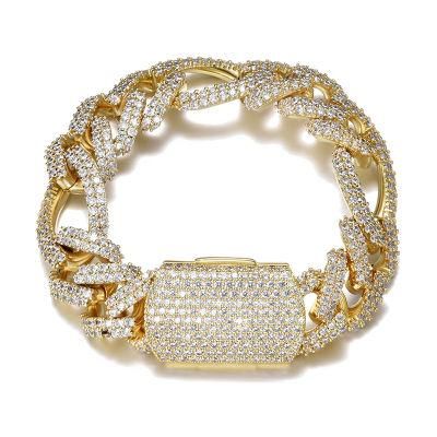Copper with Zircon Bracelet for Men Vermeil Jewelry