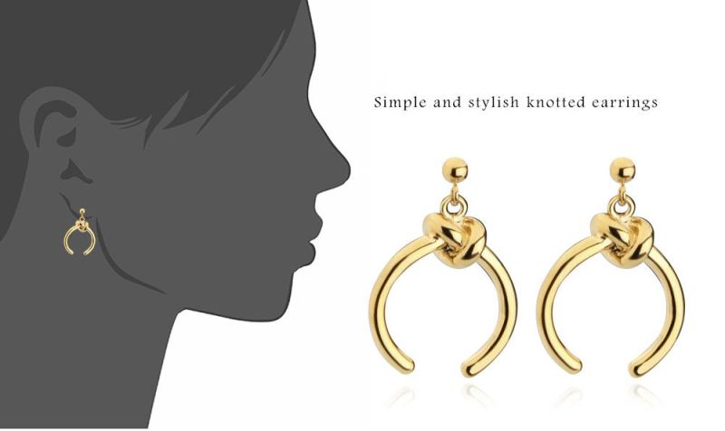 Punk Fashion Men Jewelry Hoop Knot Copper Earrings