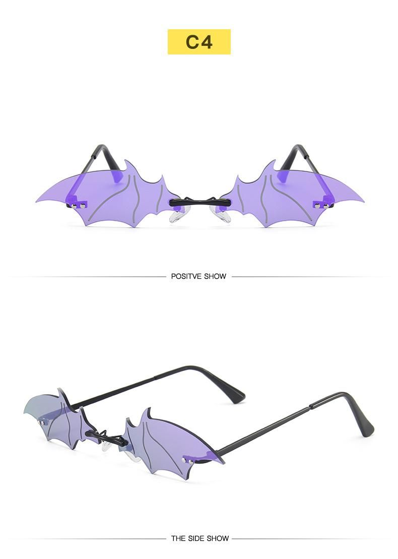 New Style Bat-Shaped Sunglasses Women Exaggerated Funny Colorful Trendy Sunglasses