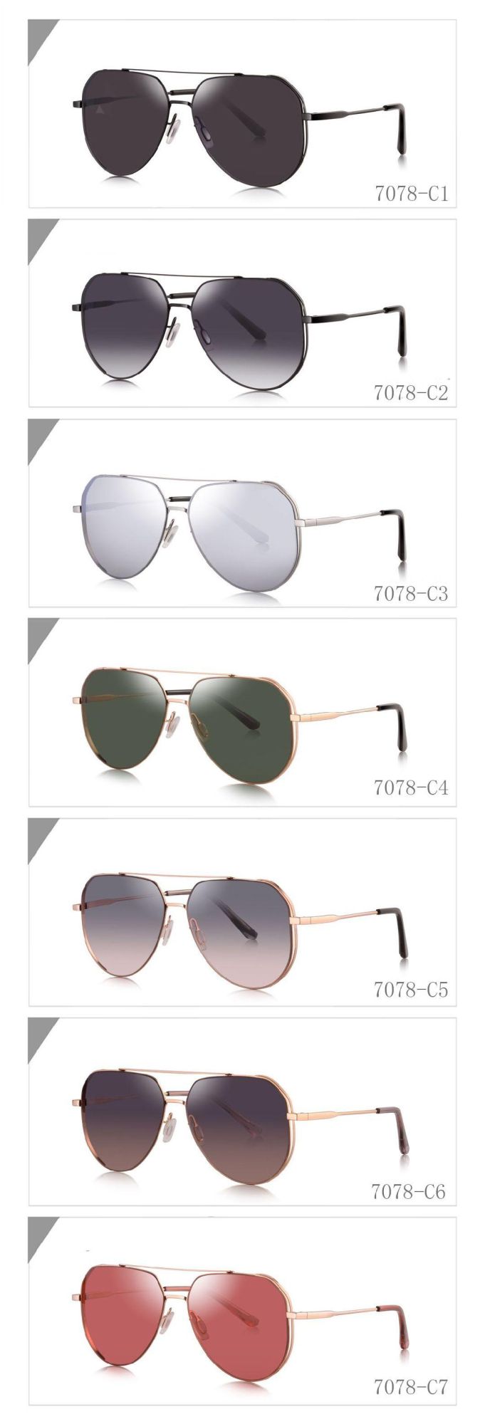 2020 Ready to Ship Wholesale Colorful Unisex Metal Sunglasses