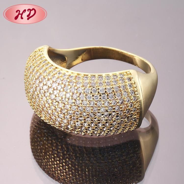 Women 18K Gold Plated Stainless Steel Silver Fashion Engagement Finger Wedding Rings Jewelry Design