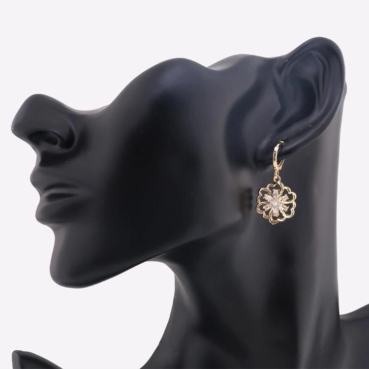 Fashion Gold Plated Zircon Long Hanging Drop Earrings for Girls