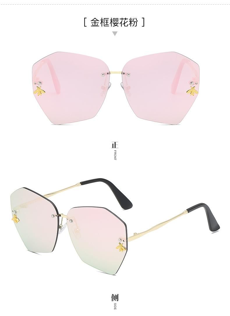 Eyewear New Style Big Frame One Piece Shades Sunglasses Women Flat Top Thick Frame Sun Glasses Sunglasses