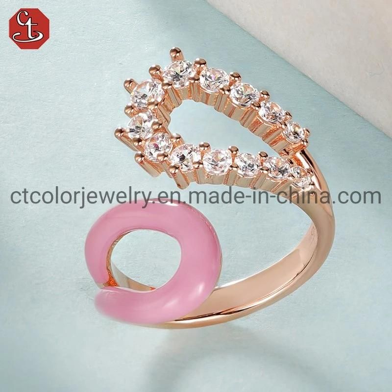 Adjustable 925 Silver Enamel Ring
