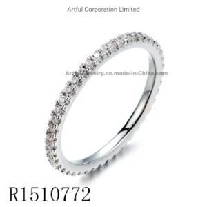 Fashion Design Silver Ring with High Quality CZ