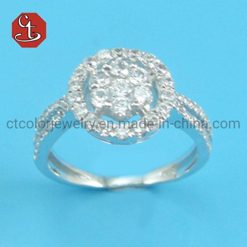Trendy Silver 925 Ring For Women Shiny Cubic Zircon Fine Jewelry Female Gift Wholesale Party