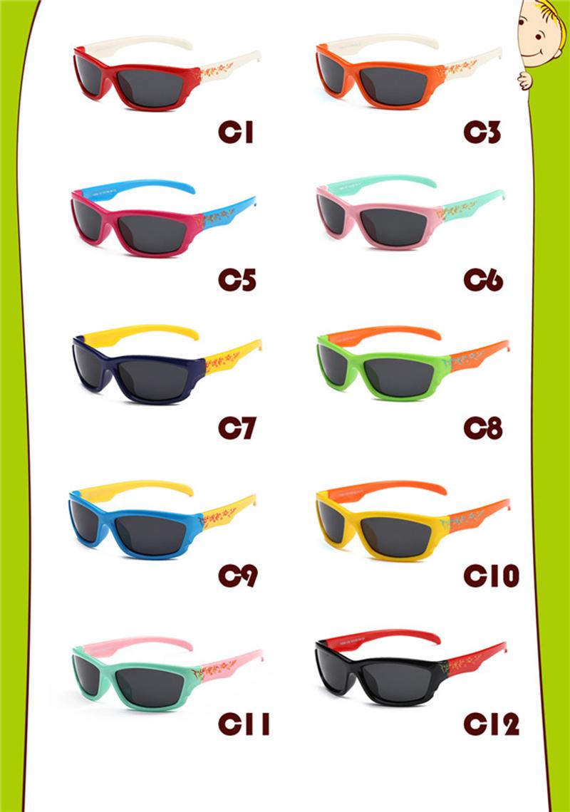 Wenzhou Optic Cycling Children Kids Rectangle Shape TPE Rubber Silicone Soft Material Polarized Bike Motor Environmental Eco-Friendly Recycled Sunglasses