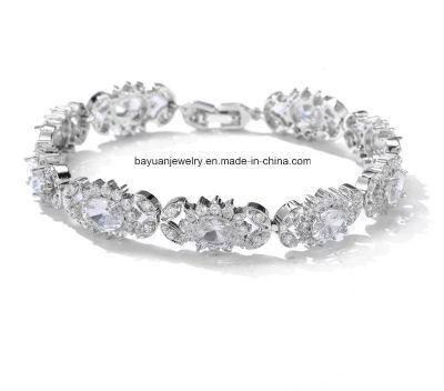 Dramatic CZ Cubic Zirconia Bridal Wedding Statement Bracelet