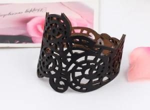 Hollow Design Wholesale Jewelry Charm Faux Leather Bracelet