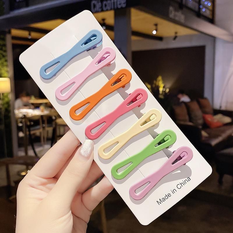 Colorful Hair Clip Simple Cute Side Clips Basic Hair Pin Set