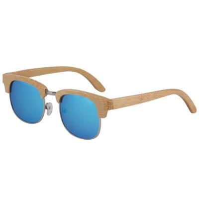 Bamboo and Wooden with Metal Frame Tac UV400 Polarized Sunglasses