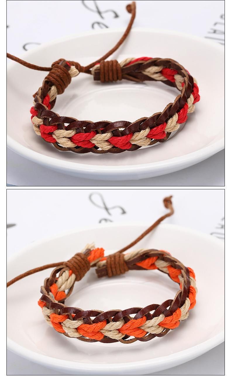 Factory Couples Color Cotton Woven Bohemian Ethnic Style Bracelet