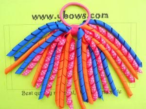 Blue-Red Mixed Color Korker Pony Bows