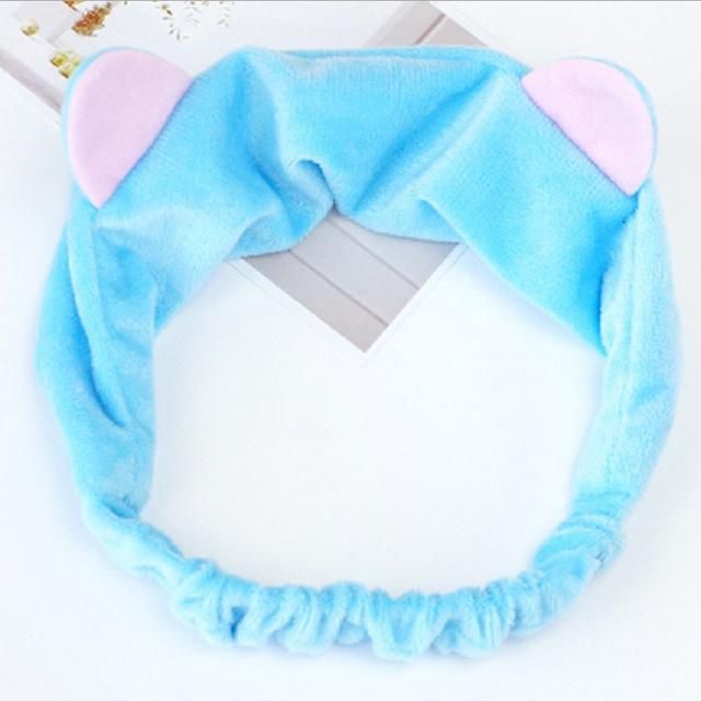 Cute Sports Makeup Wash Cat Ear Headband Fashion Elastic Hair Bands Ties