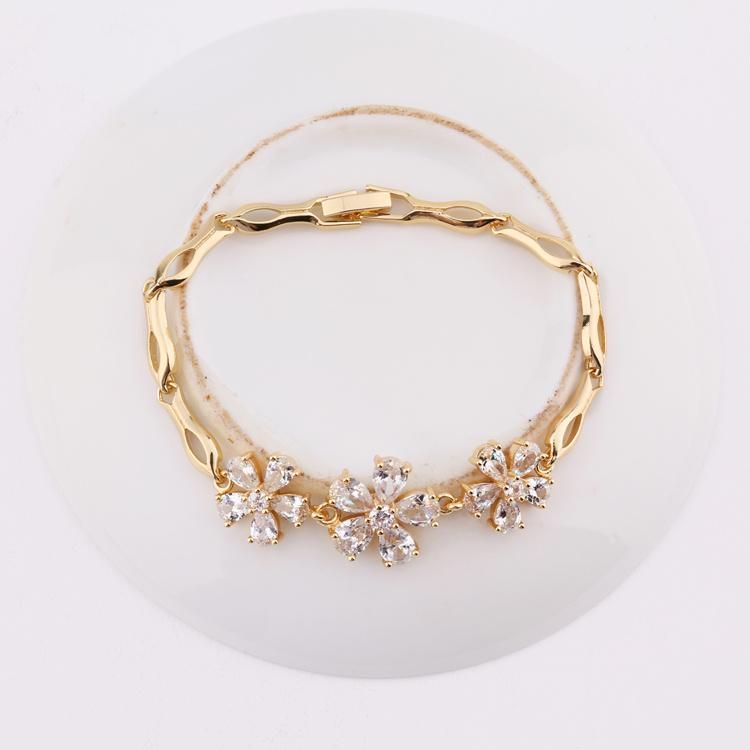 Hot Sale 18K Gold Color Imitation Jewelry Bracelet for Ladies