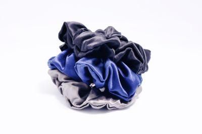 Real 100% Silk Elastic Hair Ties Fashionable Skinny Silk Hair Scrunchies for Girls