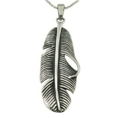 Leaf Pendant Polished Necklace Jewelry