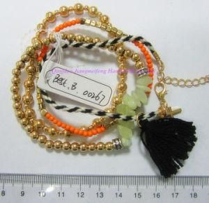 Popular Rose Gold Plated and Fashion Bead Wrap Bracelets