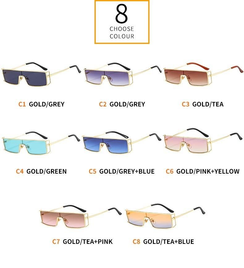 2022 Metal Frame One Piece Sunglasses Punk Sunglasses