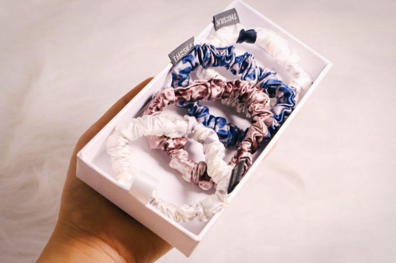 Luxury 100% 6A Silk Hair Elastics Scrunchies Silk Scrunchies