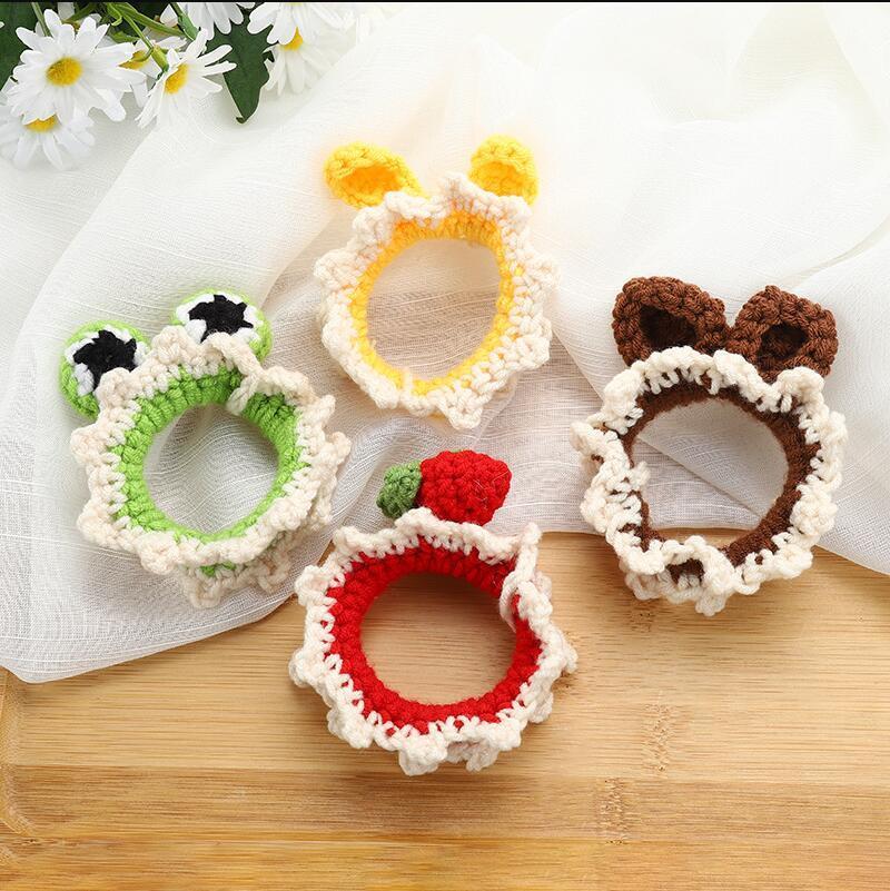 Cotton Yarn Hair Elastic Tie Crochet Customized Ym210