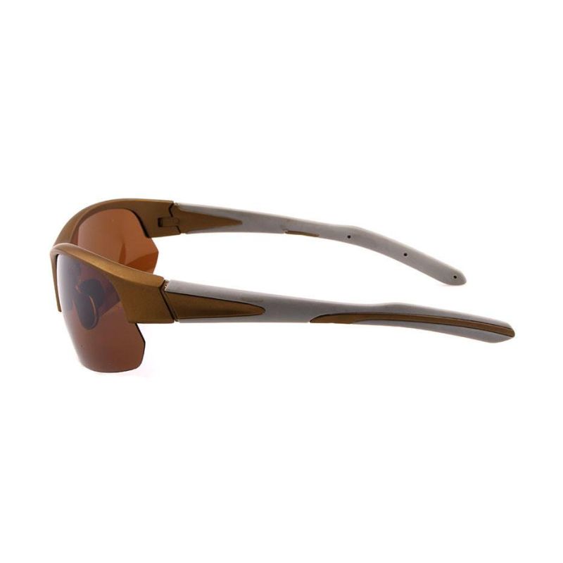 Gold Half Frame Sport Sunglasses Unisex
