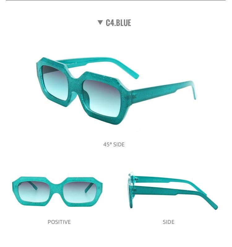 Hot Sales Fashion Leopard-Print Plastic Square Sun Glasses 2022 Retro Vintage Rectangle Sunglasses