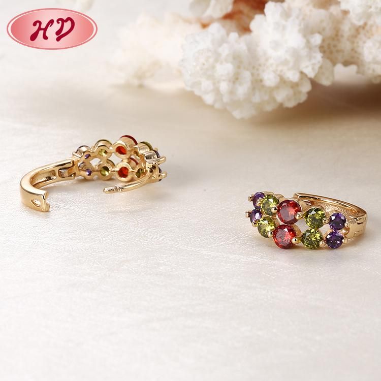 Latest Fashion Design 18K Gold Plated Jewelry Hoop Huggie Earring for Women