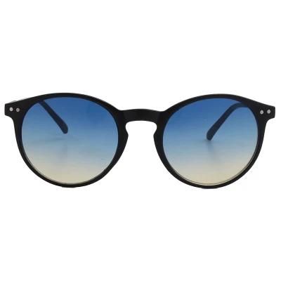 Factory Directly Round Shape Fashion Sunglasses with Silver Rivet