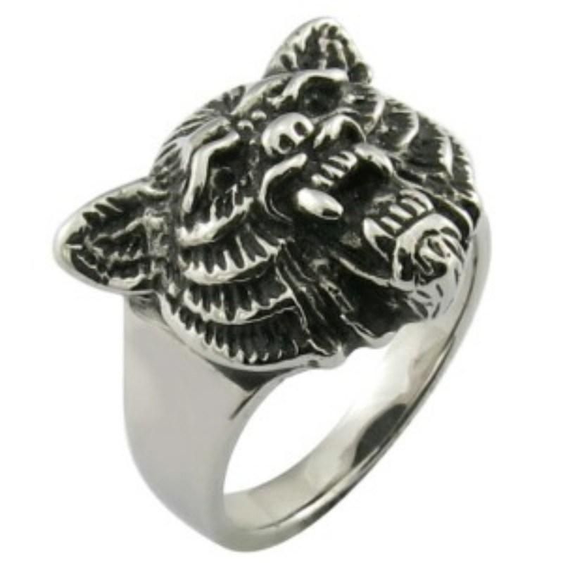 Fashion 316L Stainless Steel Antique Look Movie Skull Ring