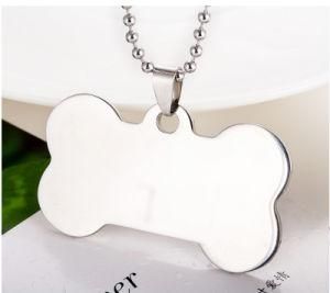 Fashion Jewelry Silver Stainless Steel Necklace Dog Tag Pendant