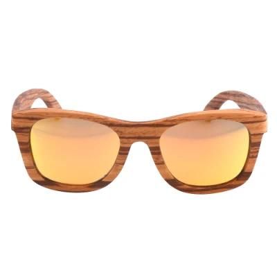 Eco-Friendly Bamboo and Wooden with Metal Frame Tac UV400 Sunglasses