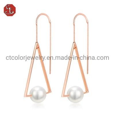 Fashion 925 silver Earring Hot sale trangle temperament Earrings for gift