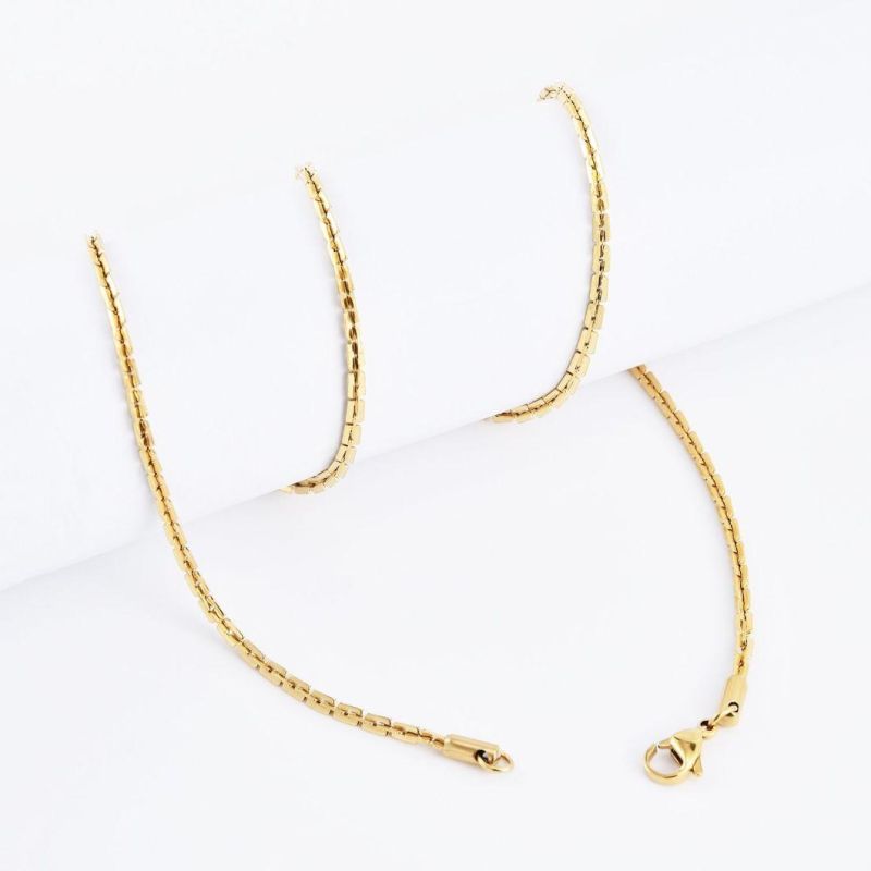 Fashion Handmade Craft Design Stainless Steel Boston Chain Necklace for Unisex