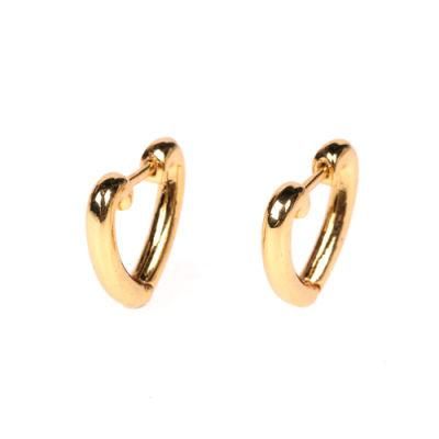 Hot Selling Copper Earrings Women Heart Shape Earring Gold Plated Earrings