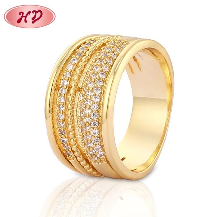 18K Gold Plated Stainless Steel Silver Wedding Engagement Fashion Jewelry Design Man Finger Rings