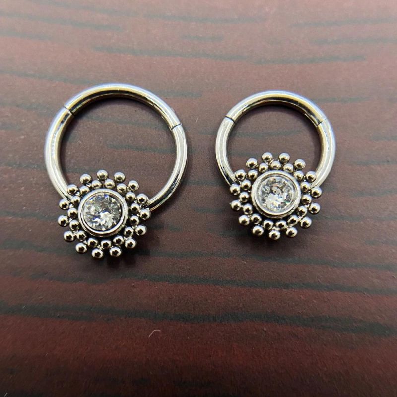 New Style 316L Surgical Stainless Steel Jewelry Fashion Ring Segment Cliker Hinged Segment Ring New Piercing (SH106)